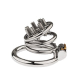 Stainless Steel Spike Chastity Cage front | 3d-chastity