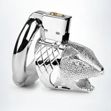 Stainless Steel Metal Snakehead Chastity Lock main product | 3d-chastity