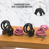 the Model X Male Chastity Cage material finish close | 3d-chastity