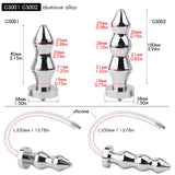 Spiked Male Chastity Cage with Anal Plug material finish close | 3d-chastity