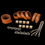 DIY 8pcs Bondage Harness Gear BDSM Set Chastity Cage full kit | 3d-chastity
