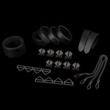 DIY 8pcs Bondage Harness Gear BDSM Set Chastity Cage front | 3d-chastity
