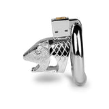 Stainless Steel Metal Snakehead Chastity Lock wearing | 3d-chastity