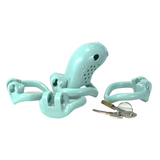 Sissy Prison Resin Chastity Cage Blue full kit | 3d-chastity
