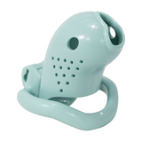 Sissy Prison Resin Chastity Cage Blue lock and ring | 3d-chastity