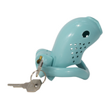 Sissy Prison Resin Chastity Cage Blue wearing | 3d-chastity