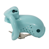 Sissy Prison Resin Chastity Cage Blue size and shape | 3d-chastity