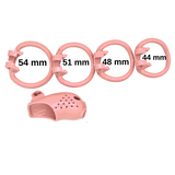 Sissy Prison - Pink Plastic Chastity Cage material finish close | 3d-chastity