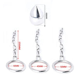 Stainless Steel Anal Plug with Cock Ring Chastity Cage material finish close | 3d-chastity