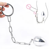 Stainless Steel Anal Plug with Cock Ring Chastity Cage main product | 3d-chastity