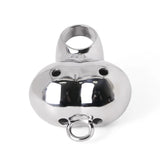 Stainless Steel Heavy Ball Stretcher Scrotum Pendant Chastity Cage size and shape | 3d-chastity