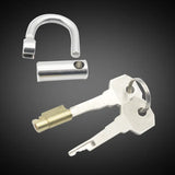 Stainless Steel PA Lock Chastity Cage with D-Ring size and shape | 3d-chastity