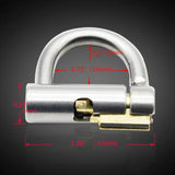 Stainless Steel PA Lock Chastity Cage with D-Ring material finish close | 3d-chastity