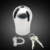 Stainless Steel PA Lock Chastity Cage with D-Ring main product | 3d-chastity