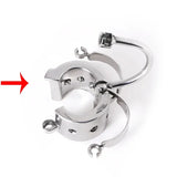 Stainless Steel Testicle Ball Cock Ring Chastity Cage size and shape | 3d-chastity