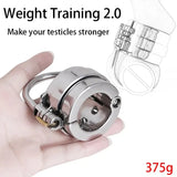 Stainless Steel Testicle Ball Cock Ring Chastity Cage lock and ring | 3d-chastity