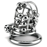 Stainless Steel Bead PA Chastity Cage side | 3d-chastity