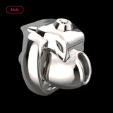 Steel HT-V5 Chastity Cage lock and ring | 3d-chastity