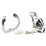 Steel Detention Prison Chastity Cage 1.49" side | 3d-chastity