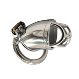 Iron Man Long Steel Chastity Cage 2.09" lock and ring | 3d-chastity