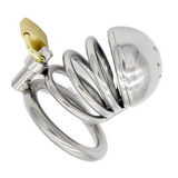 the Dungeon Stainless Steel Chastity Cage 2.36 In side | 3d-chastity