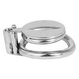 Small Leaf Blade Micro Steel Chastity Cage 0.5 Inch lock and ring | 3d-chastity