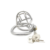 the Cuck Detainer - Micro Stainless Steel Chastity Device 1.57 In side | 3d-chastity
