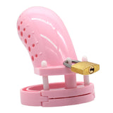 the Cuck Holder - Pink Chastity Cage size and shape | 3d-chastity