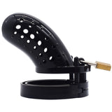 the Cuck Holder - Jet Chastity Cage side | 3d-chastity