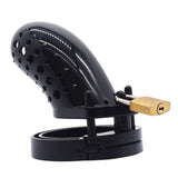 the Cuck Holder - Jet Chastity Cage size and shape | 3d-chastity
