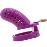 the Cuck Holder - Purple Chastity Cage material finish close | 3d-chastity