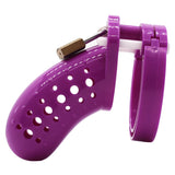 the Cuck Holder - Purple Chastity Cage lock and ring | 3d-chastity
