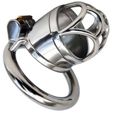 Iron Man Short Steel Chastity Cage 1.77" lock and ring | 3d-chastity