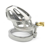 Vintage Steel Chastity Cage 2.56" side | 3d-chastity