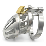 Vintage Steel Chastity Cage 2.56" lock and ring | 3d-chastity