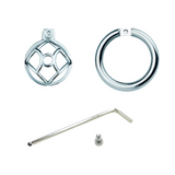 Mini Cell Steel Chastity Cage 1.02" material finish close | 3d-chastity