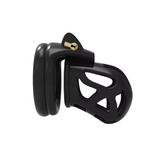 the Onyx Prison: Black Chastity Cage lock and ring | 3d-chastity