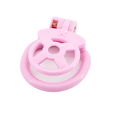 the X Chastity Cage: Flat Resin Chastity Cage lock and ring | 3d-chastity