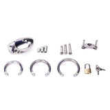 Silver Metal CB6000S 2.76 Inch Long Chastity Cage side | 3d-chastity