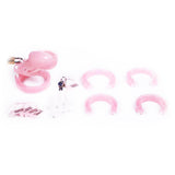 Pink Plastic Chastity Cage CB6000/CB6000S size and shape | 3d-chastity