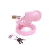 Pink Plastic Chastity Cage CB6000/CB6000S lock and ring | 3d-chastity