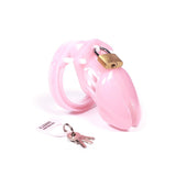 Pink Plastic Chastity Cage CB6000/CB6000S front | 3d-chastity