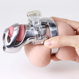 Detachable Prince Albert Lock Chastity Cage main product | 3d-chastity