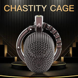 Adjustable Chainmail Chastity Cage lock and ring | 3d-chastity