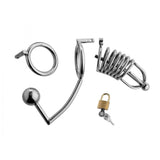 Ultra-complete Chastity Cage with Anal Insertion material finish close | 3d-chastity