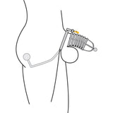 Ultra-complete Chastity Cage with Anal Insertion wearing | 3d-chastity