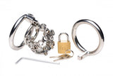 Bolted Chastity Cage with Spikes side | 3d-chastity