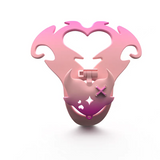 Angel's Heart Chastity Belt Adjustable lock and ring | 3d-chastity