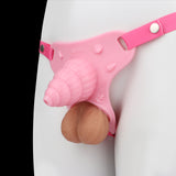 Fantasy Pink Conch Chastity Cage with Belt main product | 3d-chastity