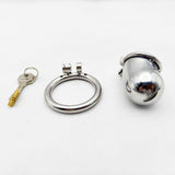 Anti-Escape Metal Chastity Cage material finish close | 3d-chastity